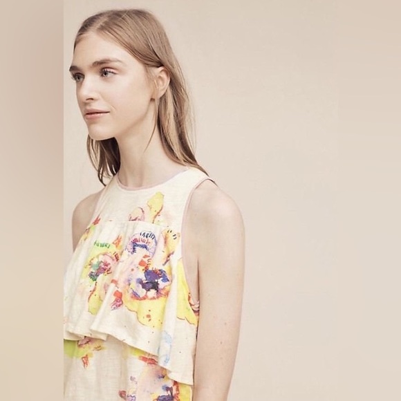 Anthropologie Meadow Rue Cantara Printed Tank Small NWT Retail $68 - Picture 5 of 13